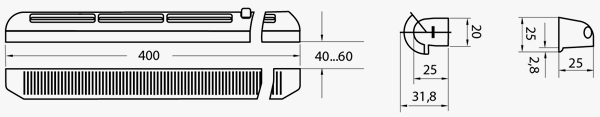 Оконный проветриватель ПО 400