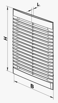 Решетка вентиляционная МВ 126-1 с